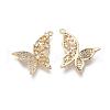 Brass Micro Pave Clear Cubic Zirconia Pendants KK-S355-008-NF-2
