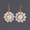 Mother's Day Jewellery Brass Dangle Earrings EJEW-JE03073-2