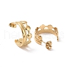 Ion Plating(IP) 304 Stainless Steel Flat Round Wrap Stud Earrings EJEW-G326-04G-2