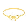 Adjustable Bowknot Brass Torque Bangles for Women BJEW-Z074-01G-2