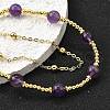 Natural Amethyst Bracelets BJEW-D330-01G-05-2