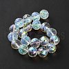 Transparent Electroplate Glass Beads Strands EGLA-N002-34H-H01-2