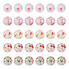 5 Bags 5 Colors Transparent Crackle Glass Beads GLAA-TA0002-05-11