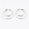 Tarnish Resistant 201 Stainless Steel Hoop Earrings EJEW-I213-B-02P-1