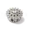 Brass Micro Pave Clear Cubic Zirconia Beads KK-G503-14P-2