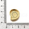 Brass Micro Pave Clear Cubic Zirconia Beads KK-B136-23G-3