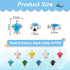   48Pcs 8 Colors Alloy Enamel Beads FIND-PH0021-99-2