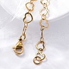 304 Stainless Steel Heart Link Bracelets BJEW-I191-01-3
