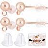 Beebeecraft 100Pcs Iron Ball Stud Earring Post STAS-BBC0001-79-1