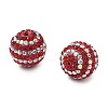 Stripe Pattern Polymer Clay Rhinestone Beads CLAY-NH0001-01H-2