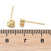 Clear Cubic Zirconia Heart Stud Earrings EJEW-K093-24G-2