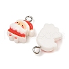 Christmas Theme Opaque Resin Pendants RESI-S08-02H-2
