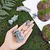 SUPERFINDINGS 5Pcs 5 Style Chinese Pagoda Statue Stone Miniature Ornament AJEW-FH0002-53-3