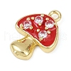 Brass Micro Pave Cubic Zirconia Pendants KK-R224-03C-G-2