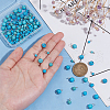 120Pcs 6 Styles Dyed Synthetic Turquoise Round Charms PALLOY-PH01704-3