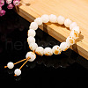 Natural Bodhi Round Beads Charm Bracelets WG1718F-02-1