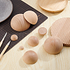 BENECREAT 8Pcs 8 Styles Wood Cabochons WOOD-BC0001-23-5