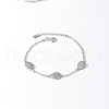 Brass Teardrop Link Bracelets ZC8988-2-4