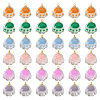  36Pcs 6 Colors Transparent Glass Pendants FIND-TA0002-04-2