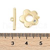 Brass Micro Pave Clear Cubic Zirconia Toggle Clasps KK-K391-19G-4
