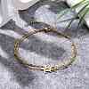 Ion Plating(IP) 304 Stainless Steel Multi-strand Anklets X-AJEW-AN00332-01-4