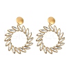 304 Stainless Steel Glass Dangle Stud Earrings for Women EJEW-M095-09G-02-2