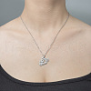 201 Stainless Steel Hollow Cloud with Star Pendant Necklace NJEW-OY001-76-2