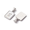 304 Stainless Steel Pave Shell Pendants STAS-G327-01P-S-2