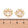Brass Micro Pave Cubic Zirconia Pendants KK-N263-55G-3