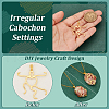 Brass Pendant Irregular Cabochon Settings KK-WH0079-105A-G-4