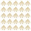 HOBBIESAY 60Pcs Brass Bead Cap Pendant Bails KK-HY0003-04-1