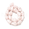 Electroplate Porcelain Imitation Pearl Beads Strands PORC-K009-01A-2