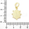Brass Micro Pave Cubic Zirconia European Dangle Charms KK-D325-25G-03-3