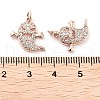 Halloween Rack Plating Brass Micro Pave Clear Cubic Zirconia Pendants KK-M280-04RG-3