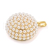 Rack Plating Brass & ABS Plastic Imitation Pearl Pendants KK-N255-03A-G-RS-2
