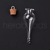 Teardrop Glass Cork Bottle Big Pendants AJEW-A041-01A-3
