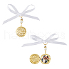 Brass Locket Pendants PALLOY-FH00047-1