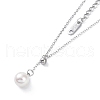 Ion Plating(IP) 304 Stainless Steel Cable Chain Necklaces NJEW-G081-06-2