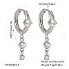 Elegant Stainless Steel Rhinestone Tassel Hoop Earrings RZ2213-2-2