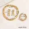 Elegant Middle Eastern Style Iron Twist Bracelets & Earrings & Necklaces Set for Women's Wedding Party DH8891-5