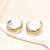 304 Stainless Steel Stud Earrings X-EJEW-O066-03M-5