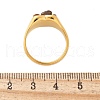 Heart Natural Tiger Eye Finger Rings RJEW-D303-01G-01-3