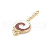 Brass Enamel Pendants KK-S362-033B-NR-3