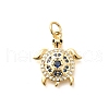 Brass Micro Pave Cubic Zirconia Pendants KK-Q040-02E-G-1