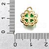 Brass Micro Pave Cubic Zirconia Pendants KK-D385-01G-02-3
