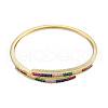 Colorful Cubic Zirconia Hinged Bangle BJEW-N014-008-1