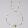 Adjustable Rainbow Dyed Shell Cross Braided Bead Bracelets for Women DZ6787-6-1
