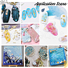 Olycraft 800Pcs 16 Style Ocean Themed Alloy & Brass Cabochons MRMJ-OC0002-63-6