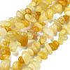 Natural Topaz Jade Chip Beads Strands G-M205-16A-2