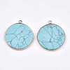 Synthetic Turquoise Pendants G-T112-24N-2